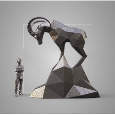 Geometrik Dağ Keçisi Heykeli