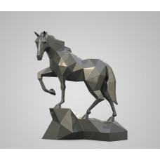 Geometrik At Heykeli - Zarif Tasarım