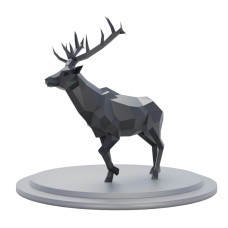 Geometrik Geyik Heykeli - Modern Metal Tasarım