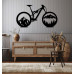 Bisiklet Tasarımlı Metal Duvar Dekoru - Dağ Manzaralı
