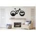 Bisiklet Tasarımlı Metal Duvar Dekoru - Dağ Manzaralı