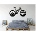 Bisiklet Tasarımlı Metal Duvar Dekoru - Dağ Manzaralı