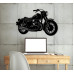 Motorsiklet Tasarımlı Metal Duvar Dekoru - Vintage Stil