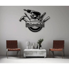 Alet Kutusu Temalı Metal Duvar Dekoru - El Aletleri Tasarımı